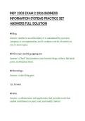INSY 2303 EXAM 2 2026 BUSINESS&NewLine;INFORMATION SYSTEMS PRACTICE SET&NewLine;ANSWERS FULL SOLUTION&NewLine;