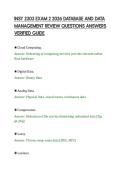 INSY 2303 EXAM 2 2026 DATABASE AND DATA&NewLine;MANAGEMENT REVIEW QUESTIONS ANSWERS&NewLine;VERIFIED GUIDE&NewLine;