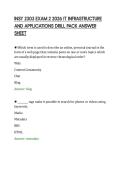 INSY 2303 EXAM 2 2026 IT INFRASTRUCTURE&NewLine;AND APPLICATIONS DRILL PACK ANSWER&NewLine;SHEET