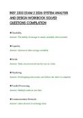 INSY 2303 EXAM 2 2026 SYSTEM ANALYSIS&NewLine;AND DESIGN WORKBOOK SOLVED&NewLine;QUESTIONS COMPILATION&NewLine;