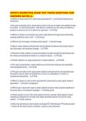 SPORTS MARKETING EXAM TEST PAPER QUESTIONS AND ANSWERS RATED 