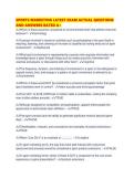 SPORTS MARKETING LATEST EXAM ACTUAL QUESTIONS AND ANSWERS RATED 