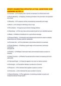 SPORTS MARKETING UPDATED ACTUAL QUESTIONS AND ANSWERS RATED