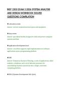 INSY 2303 EXAM 3 2026 SYSTEM ANALYSIS&NewLine;AND DESIGN WORKBOOK SOLVED&NewLine;QUESTIONS COMPILATION