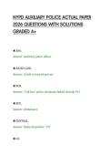 NYPD AUXILIARY POLICE ACTUAL PAPER&NewLine;2026 QUESTIONS WITH SOLUTIONS&NewLine;GRADED A&plus;