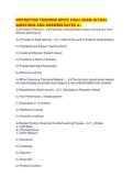 INSTRUCTOR TRAINING GPSTC FINAL EXAM ACTUAL QUESTIONS AND ANSWERS RATED 