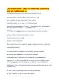 LAW ENFORCEMENT UPDATED EXAM TEST QUESTIONS AND ANSWERS RATED