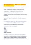 LAW ENFORCEMENT FINAL EXAM ACTUAL QUESTIONS AND ANSWERS RATED