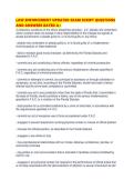 LAW ENFORCEMENT UPDATED EXAM SCRIPT QUESTIONS AND ANSWERS RATED