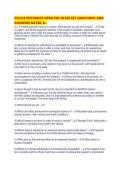 POLICE ENTRANCE UPDATED EXAM SET QUESTIONS AND ANSWERS RATED