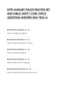 NYPD AUXILIARY POLICE PRACTICE SET&NewLine;2026 PUBLIC SAFETY CORE TOPICS&NewLine;QUESTIONS ANSWERS HIGH YIELD A&plus;