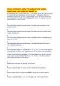 POLICE ENTRANCE UPDATED EVALUATION EXAMS QUESTIONS AND ANSWERS RATED