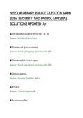 NYPD AUXILIARY POLICE QUESTION BANK&NewLine;2026 SECURITY AND PATROL MATERIAL&NewLine;SOLUTIONS UPDATED A&plus;