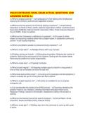 POLICE ENTRANCE FINAL EXAM ACTUAL QUESTIONS AND ANSWERS RATED 