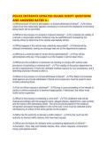 POLICE ENTRANCE UPDATED EXAMS SCRIPT QUESTIONS AND ANSWERS RATED 