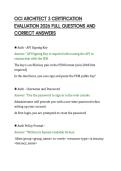 OCI ARCHITECT 3 CERTIFICATION&NewLine;EVALUATION 2026 FULL QUESTIONS AND&NewLine;CORRECT ANSWERS