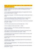 DRIVE SAFE EVALUATION EXAM ACTUAL QUESTIONS AND ANSWERS RATED