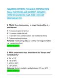 Domino&rsquo;s Certified Pizzaiolo Certification Exam Questions and Correct Answers