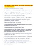 TRIVIA NIGHT LATEST EXAM TEST PAPER QUESTIONS AND ANSWERS RATED