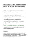 OCI ARCHITECT 3 FINAL PAPER 2026 SOLVED&NewLine;QUESTIONS AND FULL SOLUTION UPDATED