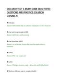 OCI ARCHITECT 3 STUDY GUIDE 2026 TESTED&NewLine;QUESTIONS AND PRACTICE SOLUTION&NewLine;GRADED A&plus;