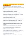 TRIVIA NIGHT COMPREHENSIVE EXAM QUESTIONS AND ANSWERS RATED A