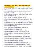 TRIVIA NIGHT FINAL EXAM ACTUAL QUESTIONS AND ANSWERS RATED 