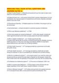MEDICARE FINAL EXAM ACTUAL QUESTIONS AND ANSWERS RATED