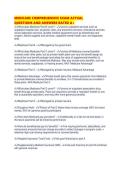 MEDICARE COMPREHENSIVE EXAM ACTUAL QUESTIONS AND ANSWERS RATED