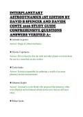 INTERPLANETARY&NewLine;ASTRODYNAMICS 1ST EDITION BY&NewLine;DAVID B SPENCER AND DAVIDE&NewLine;CONTE 2026 STUDY GUIDE&NewLine;COMPREHENSIVE QUESTIONS&NewLine;ANSWERS VERIFIED A&plus;