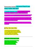 Pharmacology Test Bank EXAM STUDY GUIDE 2026&sol;2027 ACCURATE QUESTIONS WITH CORRECT DETAILED ANSWERS &vert;&vert; NEWEST VERSION