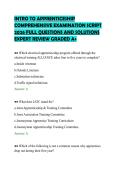 INTRO TO APPRENTICESHIP&NewLine;COMPREHENSIVE EXAMINATION SCRIPT&NewLine;2026 FULL QUESTIONS AND SOLUTIONS&NewLine;EXPERT REVIEW GRADED A&plus;