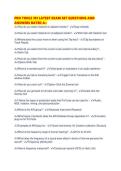 PRO TOOLS 101 LATEST EXAM SET QUESTIONS AND ANSWERS RATED