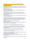 PRO TOOLS 101 LATEST EXAM SET QUESTIONS AND ANSWERS RATED