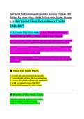 Test Bank for Pharmacology and the Nursing Process 10th Edition by Linda Lilley EXAM STUDY GUIDE 2026&sol;2027 Accurate Questions with Correct Detailed Answers &vert;&vert; Newest Version