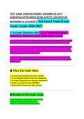 TEST BANK Understanding Pharmacology EXAM STUDY GUIDE 2026&sol;2027 Accurate Questions with Correct Detailed Answers &vert;&vert; Newest Version