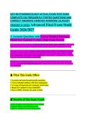 VATI RN Pharmacology Actual Exam EXAM STUDY GUIDE 2026&sol;2027 Accurate Questions with Correct Detailed Answers &vert;&vert; Newest Version