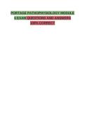 PORTAGE PATHOPHYSIOLOGY MODULE FINAL EXAM BUNDLE&lpar;COMPLETE PACKAGE DEAL&rpar;QUESTIONS AND ANSWER 100&percnt; CORRECT
