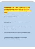 YEAR 2026&sol;2027 Linux Pro Practice Cert&NewLine;Study Guide Questions & Answers with&NewLine;100&percnt; Correct Answers &vert; Verified &vert; Updated&NewLine;2026
