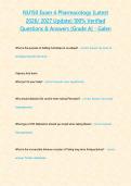 NU150 Exam 4 Pharmacology &lpar;Latest 2026&sol; 2027 Update&rpar; 100&percnt; Verified Questions & Answers &lbrace;Grade A&rcub; - Galen&NewLine;&NewLine;&NewLine;&NewLine;