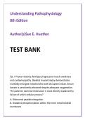 Understanding Pathophysiology 8th Edition Test&comma;&comma; Bank &vert; Sue E&period; Huether-Inspired Advanced Clinical MCQs&comma; Integrated Rationales & Higher-Order Pathophysiology Exam Prep
