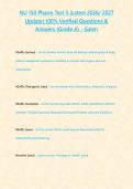 NU 150 Pharm Test 3 &lpar;Latest 2026&sol; 2027 Update&rpar; 100&percnt; Verified Questions & Answers &lbrace;Grade A&rcub; - Galen&NewLine;&NewLine;&NewLine;