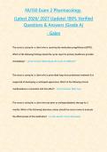 NU150 Exam 2 Pharmacology  &lpar;Latest 2026&sol; 2027 Update&rpar; 100&percnt; Verified Questions & Answers &lbrace;Grade A&rcub; &NewLine;- Galen&NewLine;&NewLine;&NewLine;&NewLine;