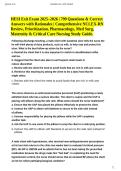 HESI Exit Exam 2025&ndash;2026 &vert; 799 Questions & Correct Answers with Rationales &vert; Comprehensive NCLEX-RN Review&comma; Prioritization&comma; Pharmacology&comma; Med Surg&comma; Maternity & Critical Care Nursing Study Guide&period;