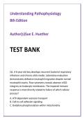 Understanding Pathophysiology 8th Edition Test Bank by Sue E&period; Huether &vert; Advanced Clinical MCQs&comma; NCLEX-RN&comma; USMLE & Graduate Nursing Pathophysiology Exam Prep