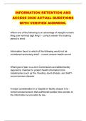 INFORMATION RETENTION AND &NewLine;ACCESS 2026 ACTUAL QUESTIONS &NewLine;WITH VERIFIED ANSWERS&period; 