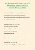 NU 150 Pharm Test 3 &lpar;Latest 2026&sol; 2027 Update&rpar; 100&percnt; Verified Questions & Answers &lbrace;Grade A&rcub; - Galen&NewLine;&NewLine;&NewLine;