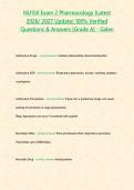 NU150 Exam 2 Pharmacology &lpar;Latest 2026&sol; 2027 Update&rpar; 100&percnt; Verified Questions & Answers &lbrace;Grade A&rcub; - Galen&NewLine;&NewLine;&NewLine;