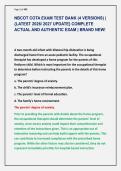 NBCOT COTA EXAM TEST BANK &lpar;4 VERSIONS&rpar; &vert; &NewLine;&lbrace;LATEST 2026&sol; 2027 UPDATE&rcub; COMPLETE &NewLine;ACTUAL AND AUTHENTIC EXAM &vert; BRAND NEW&excl; 