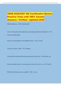 YEAR 2026&sol;2027 MA Certification Review&NewLine;Practice Tests with 100&percnt; Correct&NewLine;Answers &vert; Verified &vert; Updated 2026